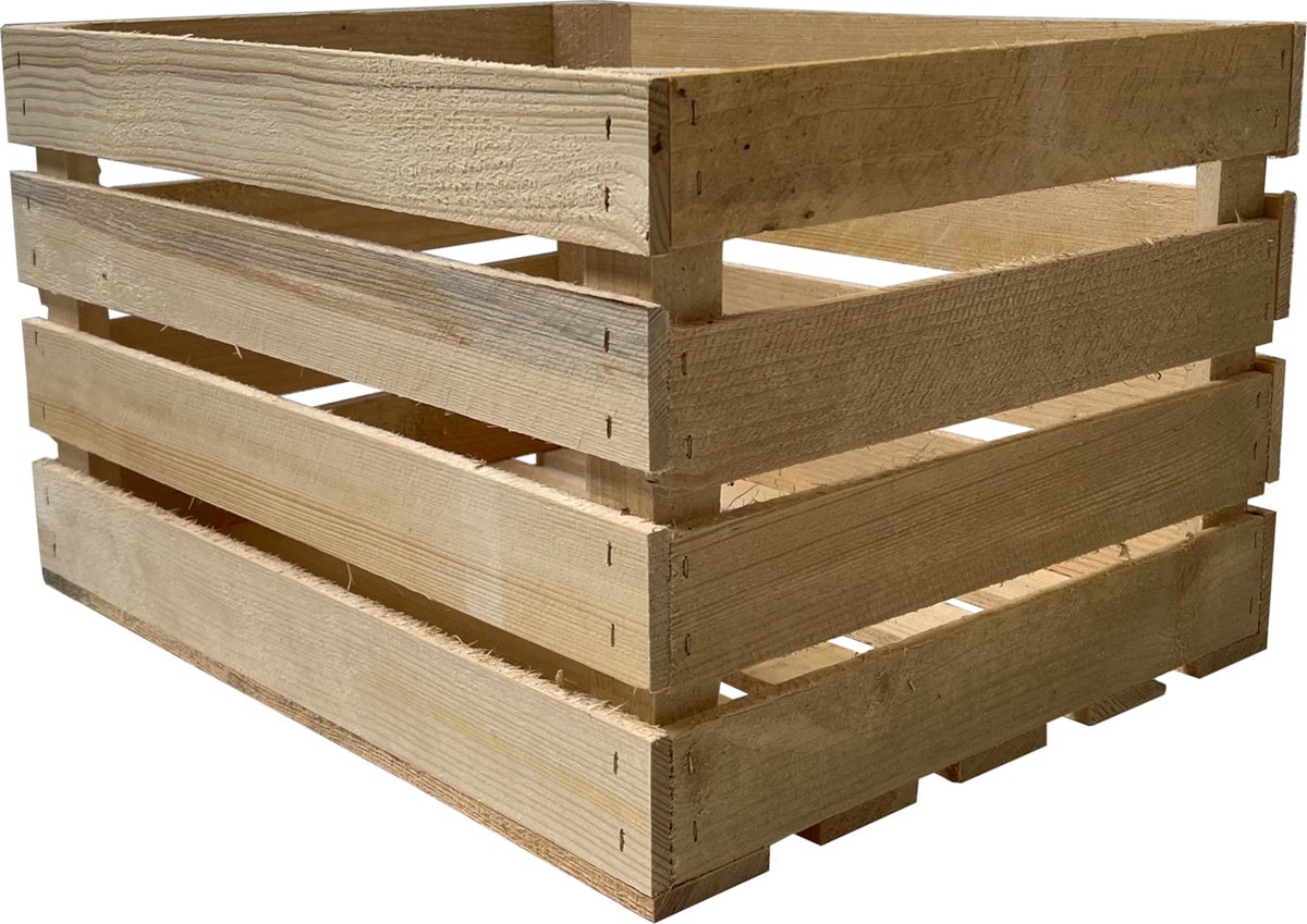 54x nieuwe naturel fruitkist van hout 50x40x30cm - 1x pallet kratten