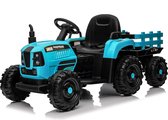 Merax Elektrische Tractor - 12V Trekker voor Kinderen - Elektrisch Auto met USB en LED Verlichting - Blauw