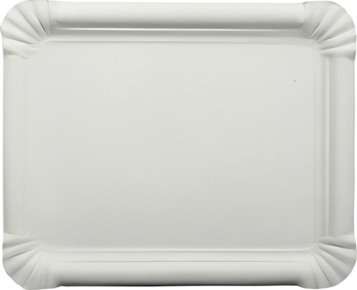 Goedkoopste Kartonnen schaal (165x200 mm) - wit - rechthoekig - 500 st/ds