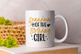 Mok Grandma Of The Birthday Girl - HappyBirthday - Gift - Cadeau - BirthdayJoy - CelebrateLife - BirthdayBliss - GelukkigeVerjaardag - VerjaardagsVreugde - LeefHetLeven - VerjaardagGeluk