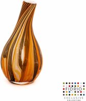 Design Vaas Pisa - Fidrio ZENITH - glas, mondgeblazen bloemenvaas - hoogte 18 cm