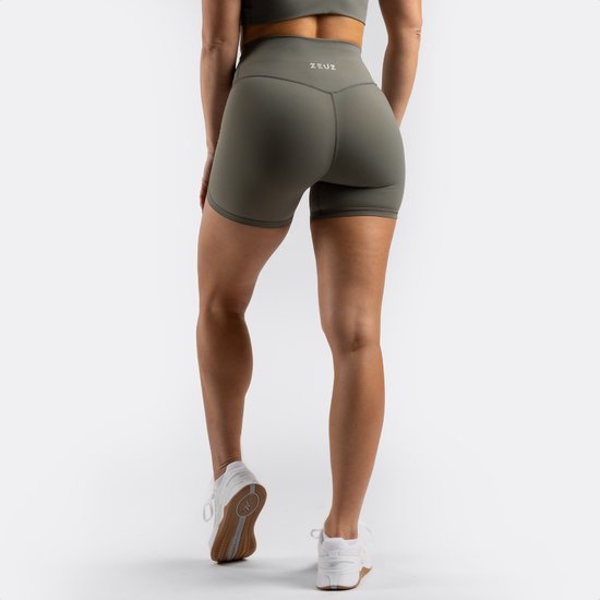 ZEUZ Korte Sport Legging Dames High Waist - Sportkleding & Sportlegging Squat Proof voor Fitness & Crossfit - Hardloopbroek, Yoga Broek - 70% Nylon & 30% Elastaan - Groen - Maat M van ZEUZ — afbeelding 3
