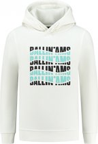 Ballin Amsterdam - Jongens Regular fit Sweaters Hoodie LS - Off White - Maat 10