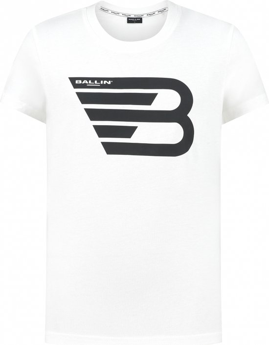 Ballin Amsterdam - Jongens Slim fit T-shirts Crewneck SS - Off White - Maat 6