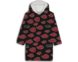 Naruto Hoodie Fleece Deken, Black Cloud - Volwassen - One Size