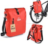 3-in-1 fietstas voor bagagedrager waterdicht - Versterkte riemen (innovatie 2023) - Te gebruiken als fietsrugzak, bagagedragertas, fietstas en rugzak