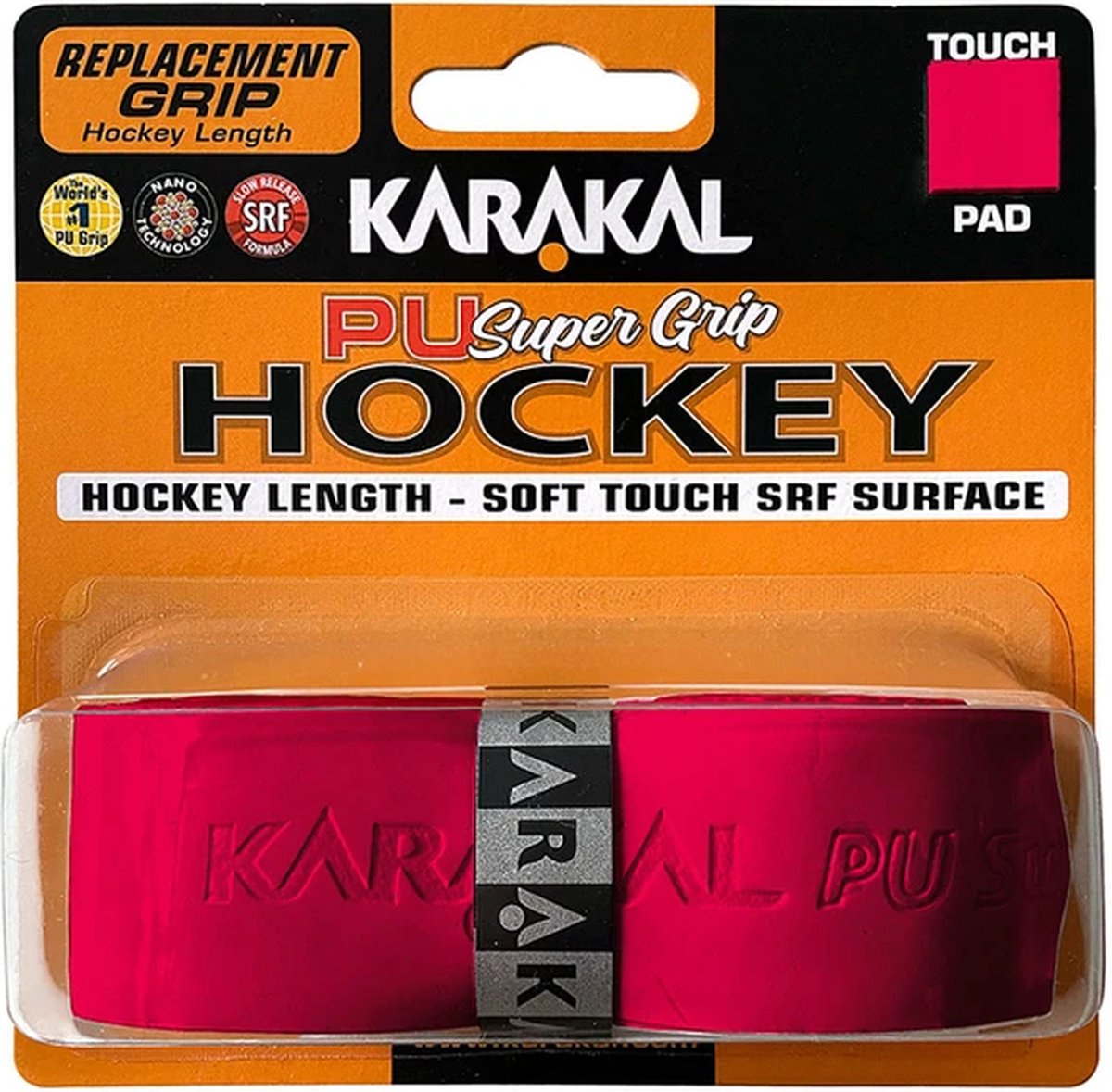Karakal Pu Super Grip Hockey - Hockey Grip - Basisgrip voor Hockeysticks - Rood - 1 Stuk - Karakal