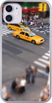 Geschikt voor iPhone 11 hoesje - New York - Amerika - Taxi - Siliconen Telefoonhoesje