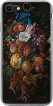 Geschikt voor iPhone 7 hoesje - Festoen van vruchten en bloemen - Schilderij van Jan Davidsz. de Heem - Siliconen Telefoonhoesje