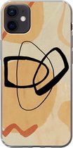 Geschikt voor iPhone 12 mini hoesje - Kunst - Geometrische vormen - Abstract - Siliconen Telefoonhoesje