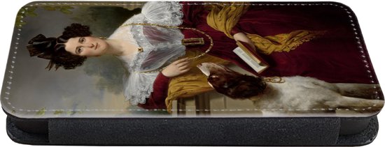 Étui pour téléphone iPhone 8 Bookcase - Portrait d'Alida Christina Assink - Peinture de Jan Adam Kruseman - Avec compartiments - Étui portefeuille avec fermeture magnétique