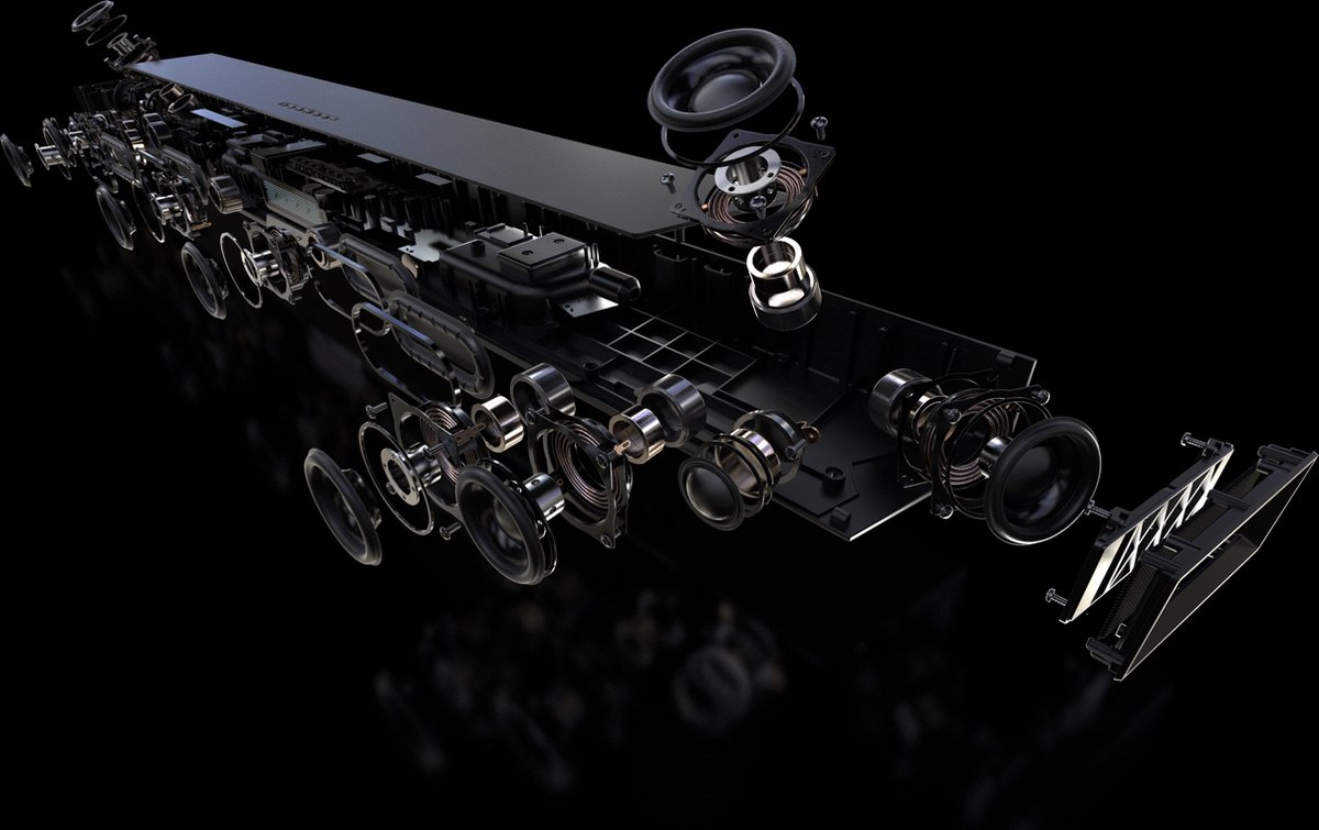 Afbeelding 3 van Teufel CINEBAR LUX - Slanke high end bluetooth soundbar - HDMI - Geïntegreeerde subwoofer - zwart