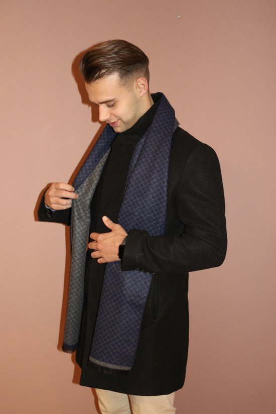 LINDENMANN Sjaal heren blauw heren sjaal dun 100% katoen, blauw, One Size LINDENMANN Sjaal heren blauw heren sjaal dun 100% katoen, blauw, One Size
