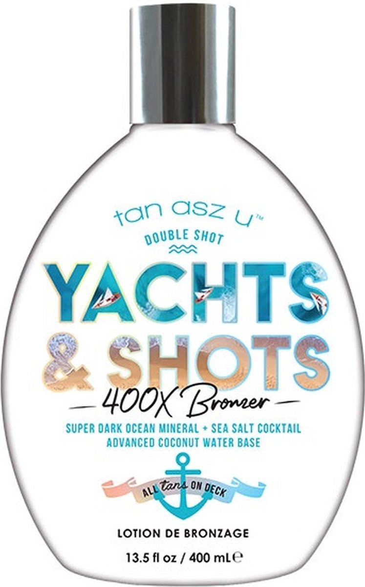 Tan Asz U Double Shot Yachts & Shots - zonnebankcreme - 400x bronzers - 400 ml