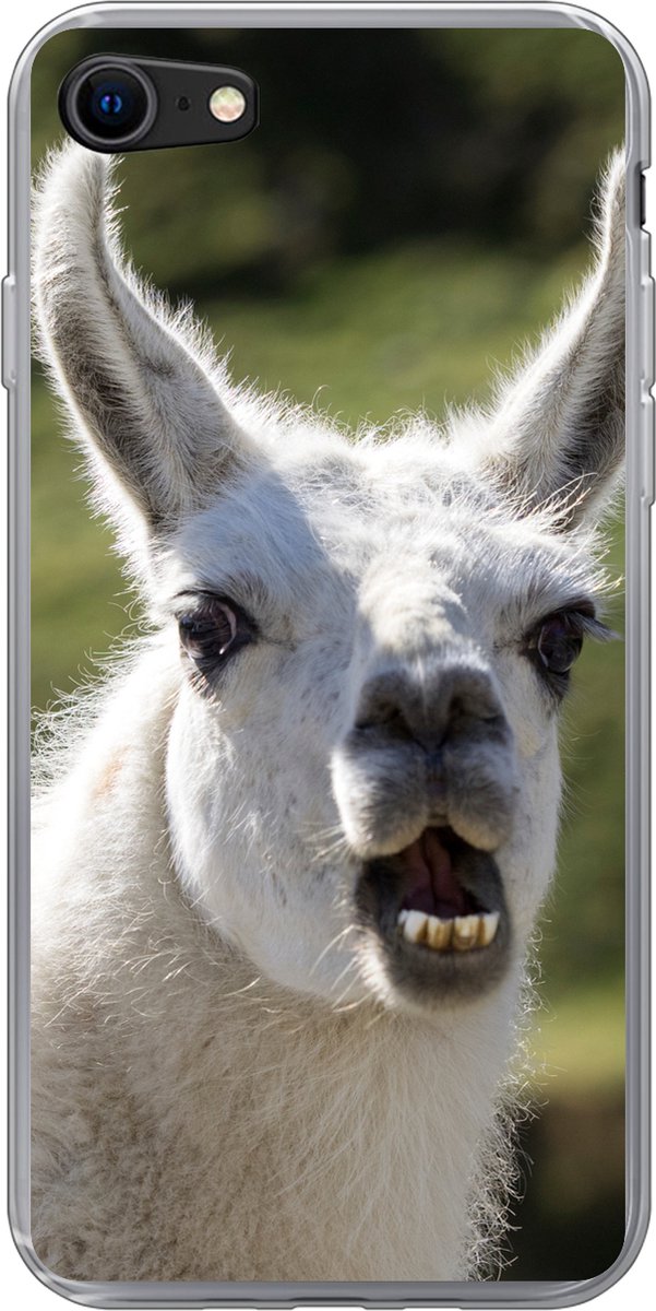Telefoonhoesje Geschikt voor iPhone SE 2022 hoesje - Lama - Grappig - Kinderen - Jongens - Meisjes - Kids - Siliconen Telefoonhoesje Telefoonhoesje