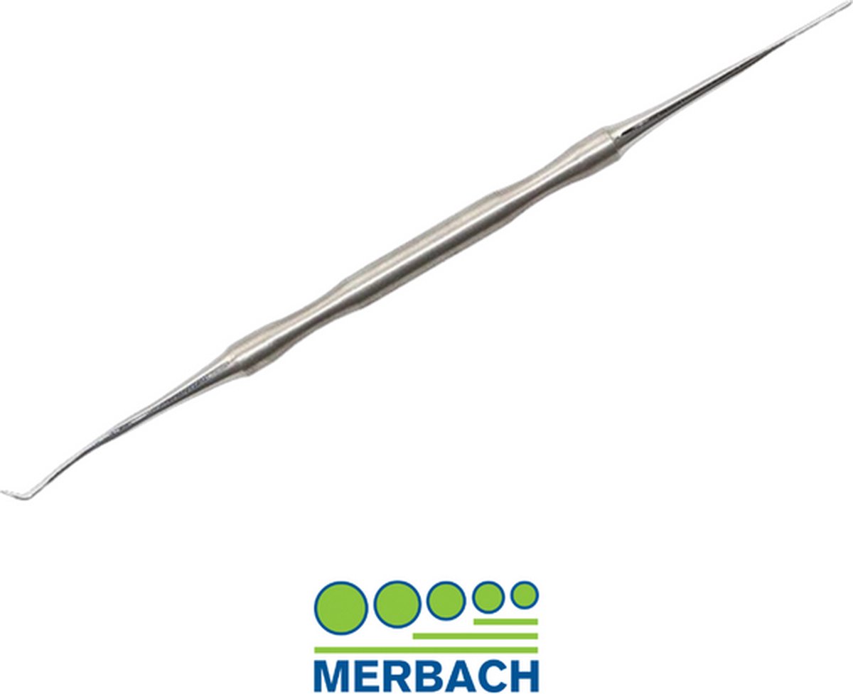 Goedkoopste Voordeelverpakking 4 X Merbach nagelheffer, dubbelzijdig, ergonomische handgreep (glad), 16 CM
