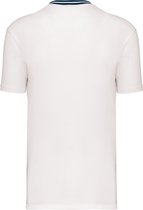 T-shirt de sport Unisexe L Proact Col V Manche courte White / Marine 100% Polyester