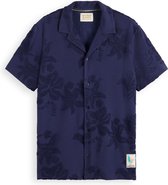 Scotch & Soda Terry Jacquard short sleeve shirt Heren Overhemd - Maat M