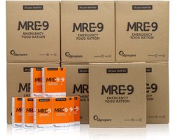 MRE-9 Noodrantsoen - 6 Maanden Noodvoedsel - Direct te consumeren - 2400 KCAL per Dag - Extra Vitamines