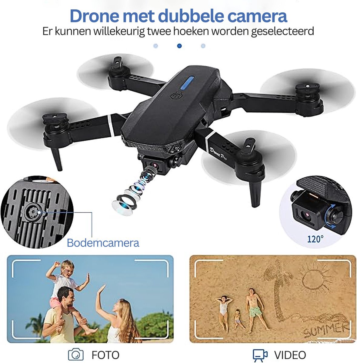 GAGATO Mini Drone Blauw - Drone avec Contrôleur pour Enfants - Kit