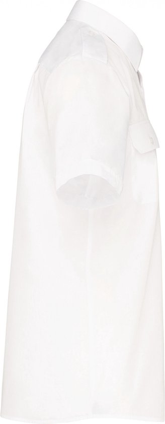 Overhemd Heren 4XL Kariban Korte mouw White 65% Polyester, 35% Katoen