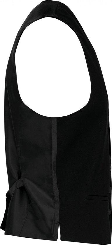 Overhemd Heren NL FR) Kariban V-hals Mouwloos Black 64% Polyester, 34% Viscose, 2% Elasthan