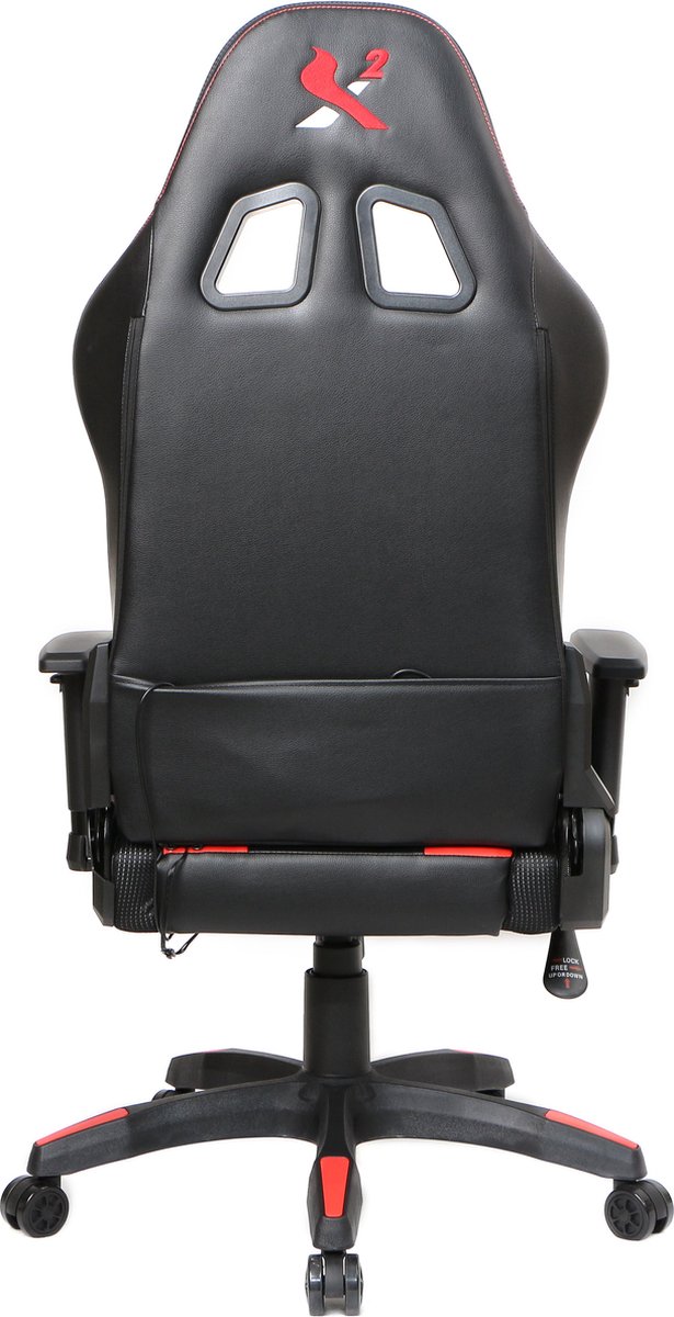 X2 gaming stoel met nekkussen en inclusief RGB verlichting - ergonomische bureau stoel