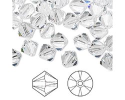 Swarovski Elements, Xilion Bicone (5328), 10mm, crystal clear. Per 12 stuks