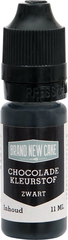 BrandNewCake® Chocolade Kleurstof Zwart 11ml - Eetbare Voedingskleurstof - Kleurstof voor Chocolade en Bakken