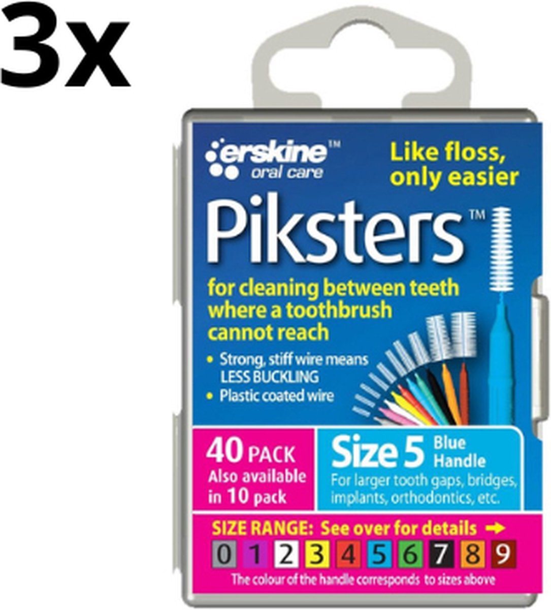 Piksters 5 Blauw 0.70mm - 3 x 40 stuks - Voordeelverpakking