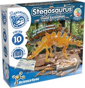 Science4You Stegosaur Excavation Kit - Stegosaurus Opgraafset voor Kinderen vanaf 6 Jaar - Graaf en Assembleer 10 Dinosaurus botten met dit Educatieve Paleontologische Speelgoed - Wetenschapsspellen 6-10 Jaar