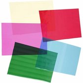 100 feuilles de cellophane colorées