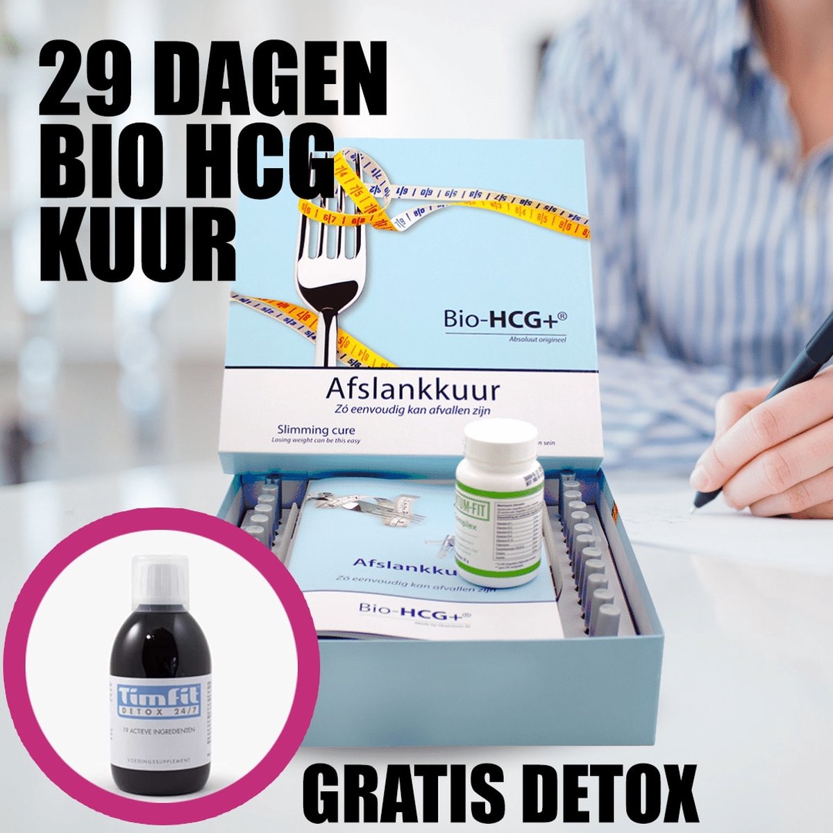 Goedkoopste BIO HCG Druppels Kuur | 24 Ampullen met Detox kuur