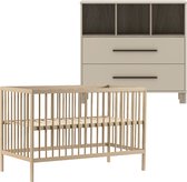 Cabino Babykamer Clay 2 Delig Baby Bed Mees + Commode Geneve