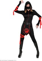 Widmann - Ninja & Samurai Kostuum - Charmante Ninja Starlight - Vrouw - Rood, Zwart - Medium - Carnavalskleding - Verkleedkleding