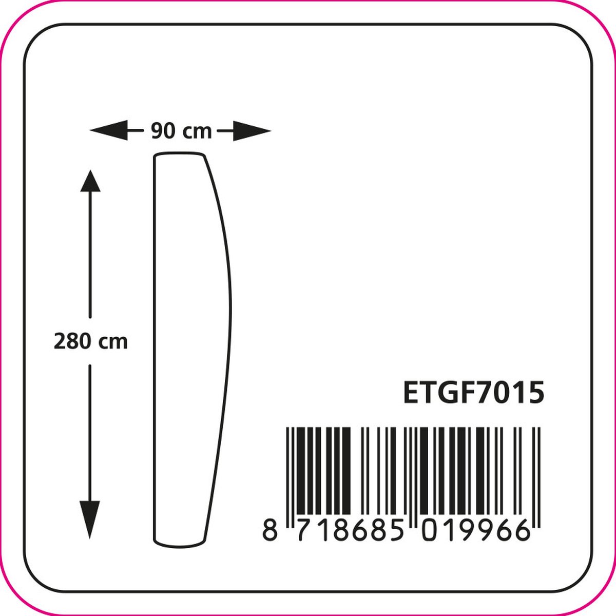 Eurotrail Waterdichte Hoes Zweefparasol XL Cantonic 280x90cm Grijs – foto 3
