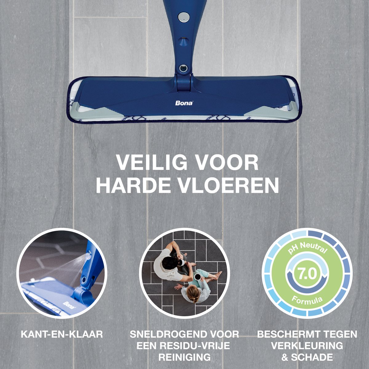 Bona Harde Vloer, Tegel en Laminaat Reiniger - Navulling 4 Liter - Natuursteen Reiniger - PVC Reiniger - Vloerreiniger Vloeistof (Ook Geschikt Voor Robotstofzuiger Met Dweilfunctie) — afbeelding 3