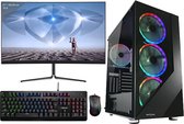 omiXimo - Ultra Gaming PC Setup - AMD Ryzen 7 5700 - RTX3060 - 16 GB DDR4 , 500GB SSD - Wifi - Inclusief 24" Gaming Monitor - Toetsenbord - Muis - DBK