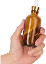 1 pièce - Flacons compte-gouttes 100 m - Flacons en Verres ambré avec pipette - Pour huiles essentielles, parfums et plus encore