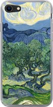 Geschikt voor iPhone SE 2020 hoesje - De olijfbomen - Vincent van Gogh - Siliconen Telefoonhoesje