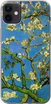 Geschikt voor iPhone 12 mini hoesje - Amandelbloesem - Vincent van Gogh - Siliconen Telefoonhoesje