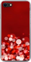 Geschikt voor iPhone SE 2020 hoesje - Rood - Design - abstract - Licht - Siliconen Telefoonhoesje