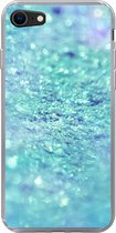 Geschikt voor iPhone 7 hoesje - Blauw - Licht - Abstract - Siliconen Telefoonhoesje