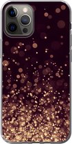 Geschikt voor iPhone 12 Pro hoesje - Abstract - Glitter - Licht - Design - Siliconen Telefoonhoesje