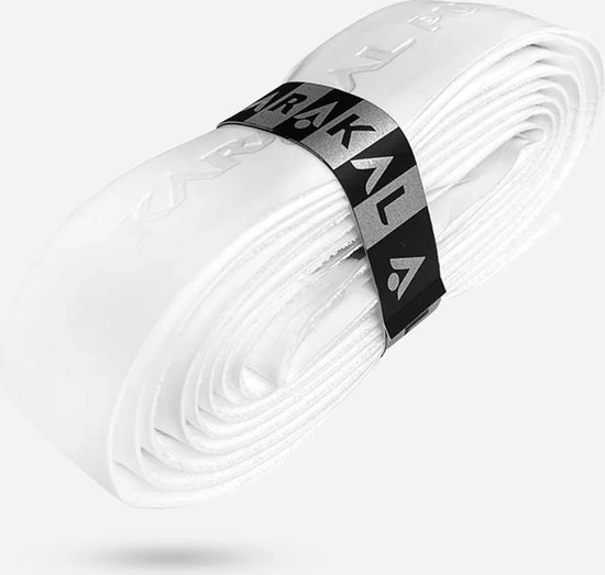 Witte Karakal PU Super grip rol met zwarte band met "KARAKAL" tekst.