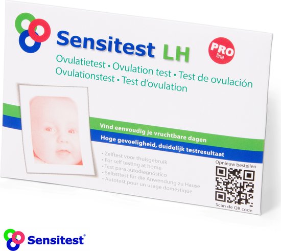 Sensitest Ovulatietest PRO – 24 stuks – Extra gevoelige ovulatietesten – Detecteert LH-piek & vergroot kans op zwangerschap – Duurzame blister (-60% plastic) – Inclusief ovulatiekalender & handleiding