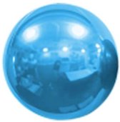 Spiegelballon licht blauw - 18 cm