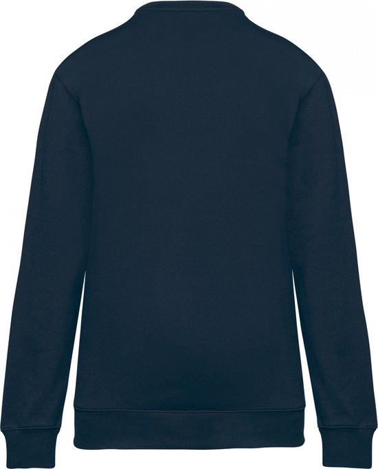 Sweatshirt Unisex 5XL WK. Designed To Work Ronde hals Lange mouw Navy / Fluorescent Yellow 70% Polyester, 30% Katoen