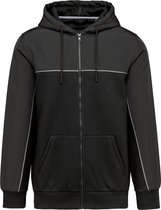Sweatshirt Unisex 3XL WK. Designed To Work Black / Dark Grey 40% Polyester, 60% Katoen