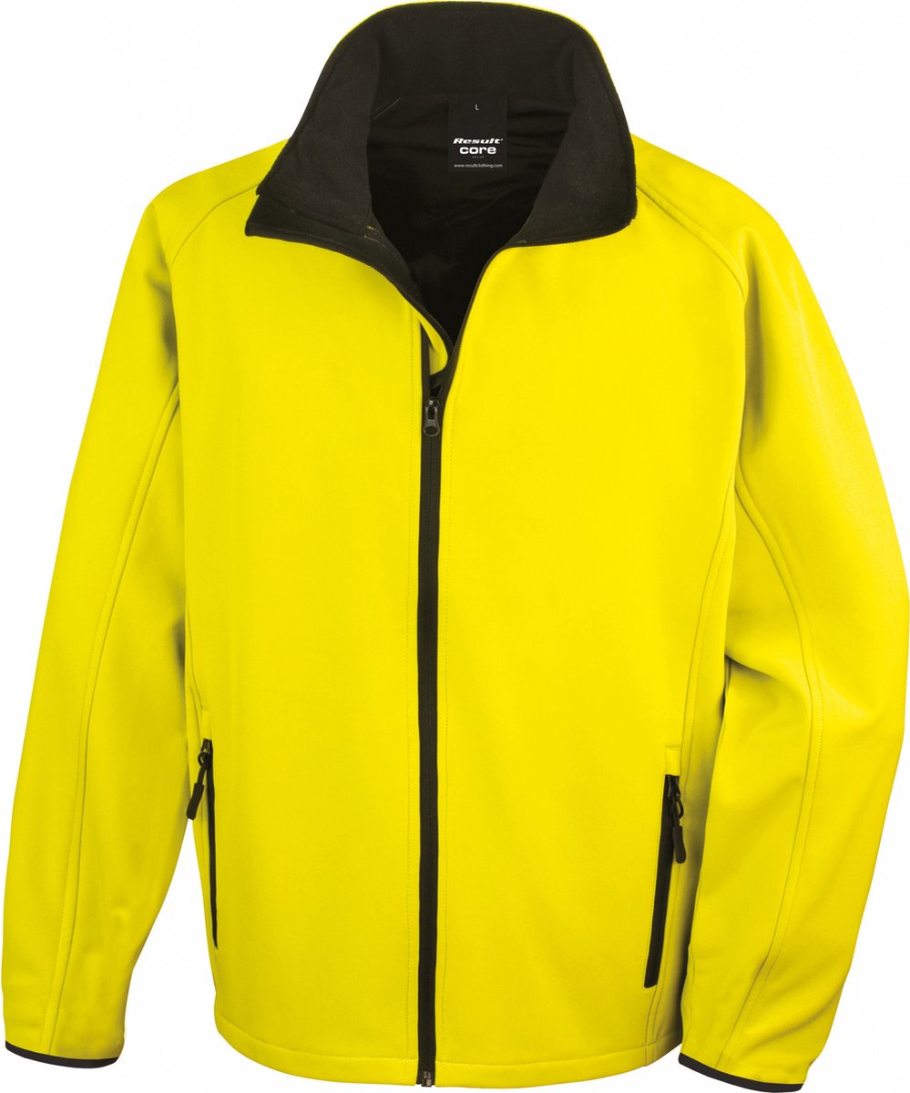 Result Printable Soft Shell Jacket RT231 - Yellow/Black - XXL